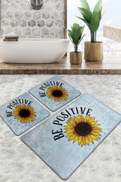 Mijölnir Juego de alfombrillas de baño Be Positive Djt Multicolor